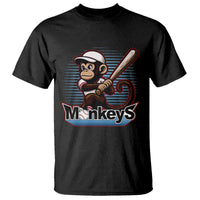 Funny Chimpanzee Swinging Bat Baseball T Shirt Sport Humor Gift - Wonder Print Shop