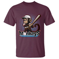 Funny Chimpanzee Swinging Bat Baseball T Shirt Sport Humor Gift - Wonder Print Shop