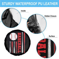 Patriotic Baseball American Flag Spare Tire Cover Sports Lover Gift - Wonder Print Shop