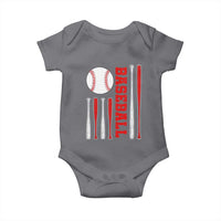 Patriotic Baseball American Flag Baby Onesie Sports Lover Gift - Wonder Print Shop