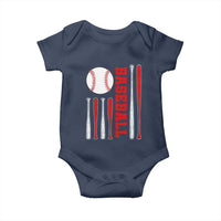 Patriotic Baseball American Flag Baby Onesie Sports Lover Gift - Wonder Print Shop