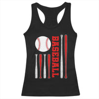Patriotic Baseball American Flag Racerback Tank Top Sports Lover Gift - Wonder Print Shop