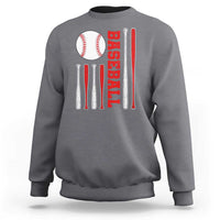 Patriotic Baseball American Flag Sweatshirt Sports Lover Gift - Wonder Print Shop