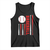Patriotic Baseball American Flag Tank Top Sports Lover Gift - Wonder Print Shop