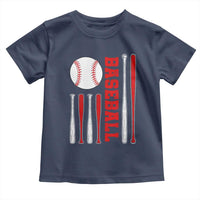 Patriotic Baseball American Flag Toddler T Shirt Sports Lover Gift - Wonder Print Shop