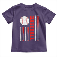 Patriotic Baseball American Flag Toddler T Shirt Sports Lover Gift - Wonder Print Shop