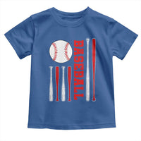 Patriotic Baseball American Flag Toddler T Shirt Sports Lover Gift - Wonder Print Shop