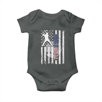 Patriotic Baseball Lover Baby Onesie USA American Flag Gift - Wonder Print Shop