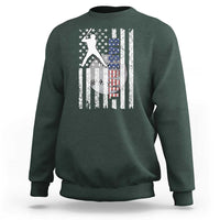 Patriotic Baseball Lover Sweatshirt USA American Flag Gift - Wonder Print Shop