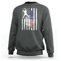 Patriotic Baseball Lover Sweatshirt USA American Flag Gift - Wonder Print Shop