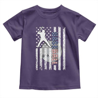 Patriotic Baseball Lover Toddler T Shirt USA American Flag Gift - Wonder Print Shop