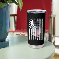 Patriotic Baseball Lover Tumbler Cup USA American Flag Gift