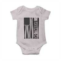 Baseball Dad Patriotic Baby Onesie USA American Flag Gift - Wonder Print Shop