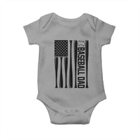 Baseball Dad Patriotic Baby Onesie USA American Flag Gift - Wonder Print Shop