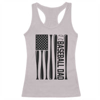 Baseball Dad Patriotic Racerback Tank Top USA American Flag Gift - Wonder Print Shop