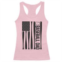 Baseball Dad Patriotic Racerback Tank Top USA American Flag Gift - Wonder Print Shop