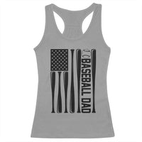 Baseball Dad Patriotic Racerback Tank Top USA American Flag Gift - Wonder Print Shop