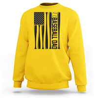 Baseball Dad Patriotic Sweatshirt USA American Flag Gift - Wonder Print Shop