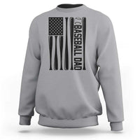 Baseball Dad Patriotic Sweatshirt USA American Flag Gift - Wonder Print Shop