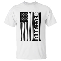 Baseball Dad Patriotic T Shirt USA American Flag Gift - Wonder Print Shop