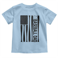 Baseball Dad Patriotic Toddler T Shirt USA American Flag Gift - Wonder Print Shop