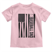 Baseball Dad Patriotic Toddler T Shirt USA American Flag Gift - Wonder Print Shop