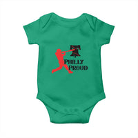Baseball Lover Baby Onesie Vintage Liberty Bell Philly Proud - Wonder Print Shop