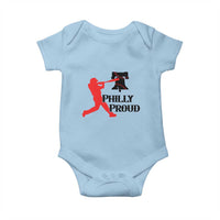 Baseball Lover Baby Onesie Vintage Liberty Bell Philly Proud - Wonder Print Shop