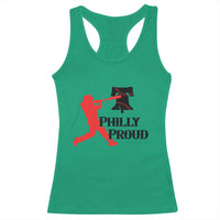 Baseball Lover Racerback Tank Top Vintage Liberty Bell Philly Proud - Wonder Print Shop