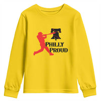 Baseball Lover Youth Sweatshirt Vintage Liberty Bell Philly Proud - Wonder Print Shop