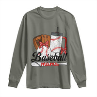Baseball Mama Long Sleeve Shirt Funny Sports Mom Life Lover - Wonder Print Shop