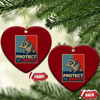 Protect The Jimothy Ceramic Ornament Funny Retro Trash Panda Animal Lover Meme