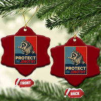 Protect The Jimothy Ceramic Ornament Funny Retro Trash Panda Animal Lover Meme
