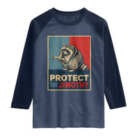 Protect The Jimothy Raglan Shirt Funny Retro Trash Panda Animal Lover Meme