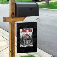 Jimothy The Raccoon Garden Flag Seattle Skyline Mount Rainier Japanese Retro Vintage Art