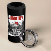 Jimothy The Raccoon 4 in 1 Can Cooler Tumbler Seattle Skyline Mount Rainier Japanese Retro Vintage Art