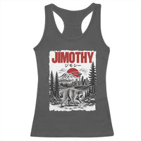Jimothy The Raccoon Racerback Tank Top Seattle Skyline Mount Rainier Japanese Retro Vintage Art