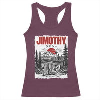 Jimothy The Raccoon Racerback Tank Top Seattle Skyline Mount Rainier Japanese Retro Vintage Art