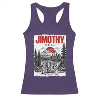 Jimothy The Raccoon Racerback Tank Top Seattle Skyline Mount Rainier Japanese Retro Vintage Art