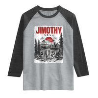 Jimothy The Raccoon Raglan Shirt Seattle Skyline Mount Rainier Japanese Retro Vintage Art