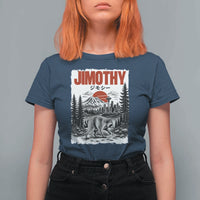 Jimothy The Raccoon T Shirt For Women Seattle Skyline Mount Rainier Japanese Retro Vintage Art