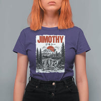 Jimothy The Raccoon T Shirt For Women Seattle Skyline Mount Rainier Japanese Retro Vintage Art