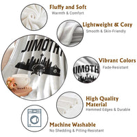 Jimothy The Raccoon Throw Blanket Seattle Space Needle Mount Rainier Landscape Art
