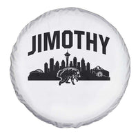 Jimothy The Raccoon Spare Tire Cover Seattle Space Needle Mount Rainier Landscape Art