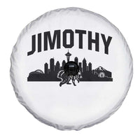 Jimothy The Raccoon Spare Tire Cover Seattle Space Needle Mount Rainier Landscape Art