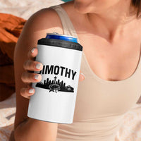 Jimothy The Raccoon 4 in 1 Can Cooler Tumbler Seattle Space Needle Mount Rainier Landscape Art