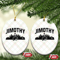 Jimothy The Raccoon Ceramic Ornament Seattle Space Needle Mount Rainier Landscape Art