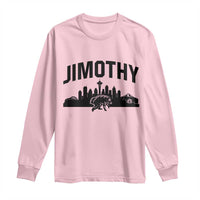Jimothy The Raccoon Long Sleeve Shirt Seattle Space Needle Mount Rainier Landscape Art