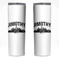 Jimothy The Raccoon Skinny Tumbler Seattle Space Needle Mount Rainier Landscape Art