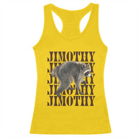 Jimothy The Raccoon Racerback Tank Top Vintage Trash Panda Animal Lover Gift